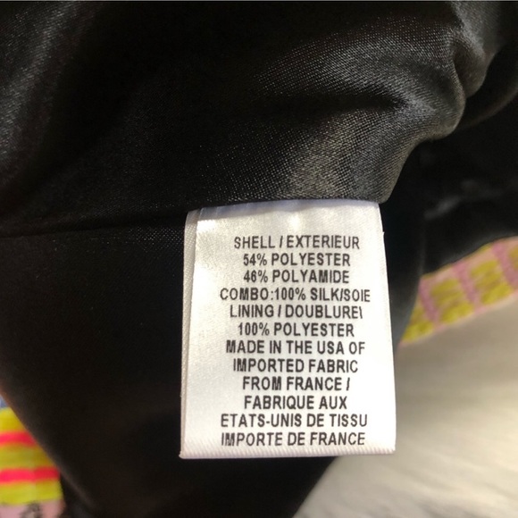 Milly Rare Neon Woven Aztec Striped Mini Dress - Picture 11 of 12